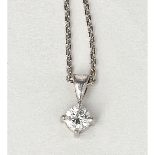 71 - A 9CT WHITE GOLD NECKLACE WITH DIAMOND PENDANT
2.4gms