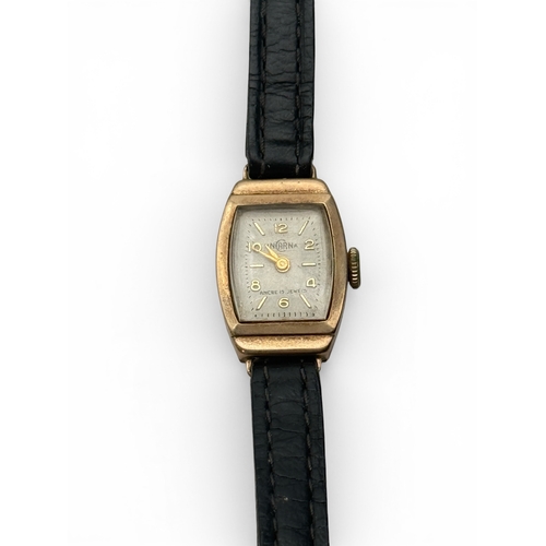 92 - A 9CT GOLD CASED INCARNA LADIES WRIST WATCH TOGETHER WITH A GUCCI WATCH
 