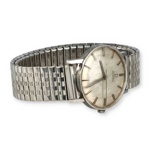 107 - AN OMEGA GENTLEMAN'S AUTOMATIC WRIST WATCH WITH SPEIDAL STRAP