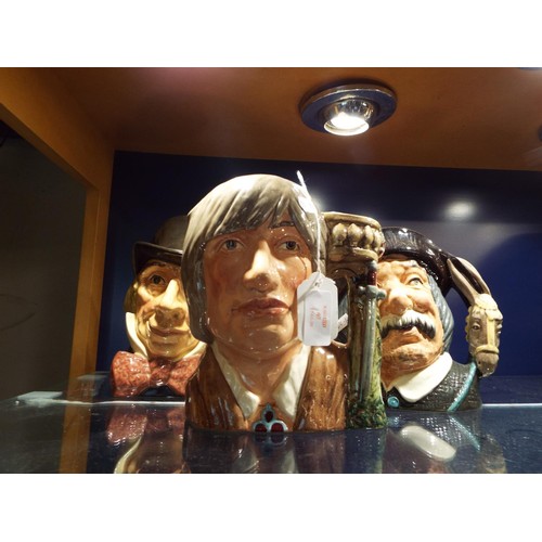 90 - Three Royal Doulton Toby jugs 'Romeo', 'Sancha Panca' and 'Mad Hatter'
