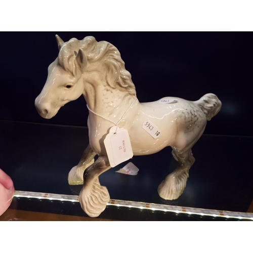 12 - A Beswick cantering grey shire horse,  8 1/2