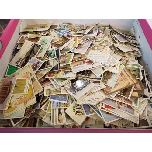 60 - A large box of vintage cigarette cards (including sports) to include Ogdens, J Wix, John Player, Wil... 