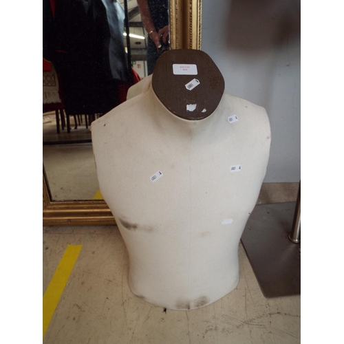 414 - A cloth covered torso mannequin