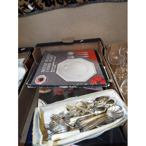 446 - A selection of silver-plated cutlery, picture frame, tray etc