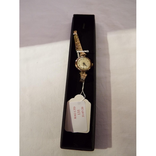 135 - A 9ct gold ladies 'Wintex' cocktail wristwatch total weight 18g