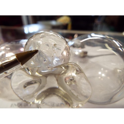 126 - A London 1908 silver collar double perfume bottle