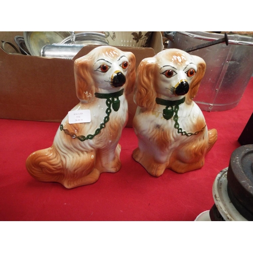 221 - A pair of Staffordshire firedogs a/f