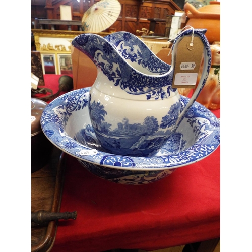 223 - A Copeland Spode Italian wash bowl and jug