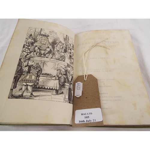 105 - A 1901 Peoples Edition 'Alice's Adventures in Wonderland' by Lewis Carroll with forty two illustrati... 