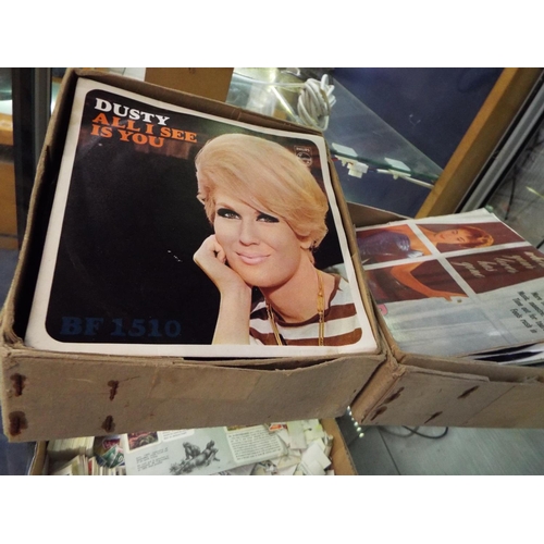 54 - A selection of 45 RPM records to include Dusty Springfield, Marc Cohn, C.W Mc Call convoy