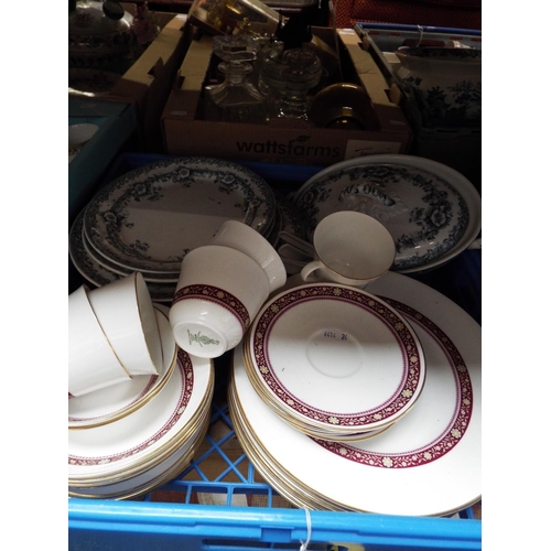 248 - A mixed selection of china to include Royal Doulton plates, tureens, cups and bowls