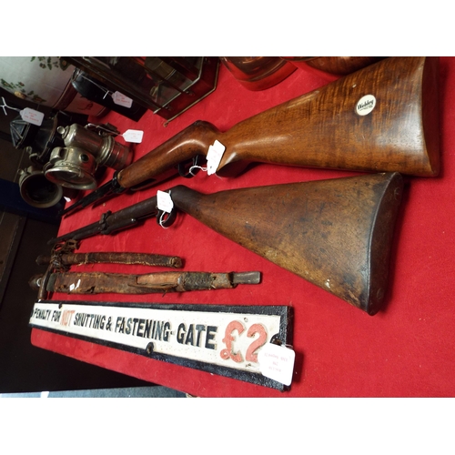 288 - A BSA vintage air rifle serial No 29025 with walnut stock and under lever