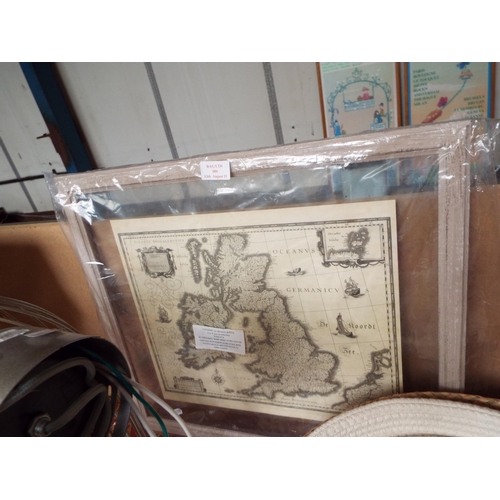 484 - A framed map of the 'British Isles'