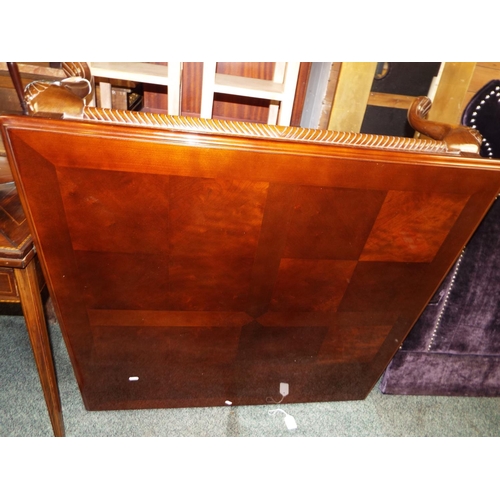 717 - A large Chinese style square top coffee table resting on short cabriole legs
