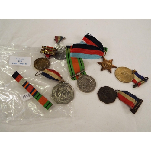 120 - A selection of medals, medallions and ribbons