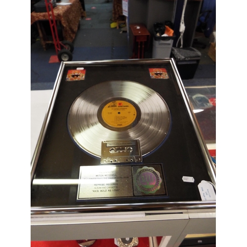 135 - A platinum disc Jimi Hendrix 'Axis Bold As Love' from the estate of Mitch Mitchell presented to Mitc... 