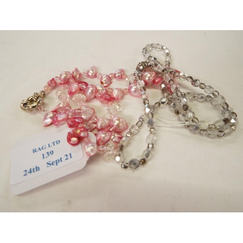 139 - Two fresh water pearl necklaces