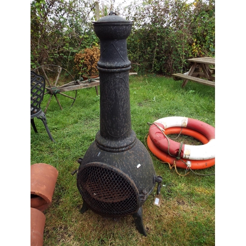 161 - A cast iron chiminea