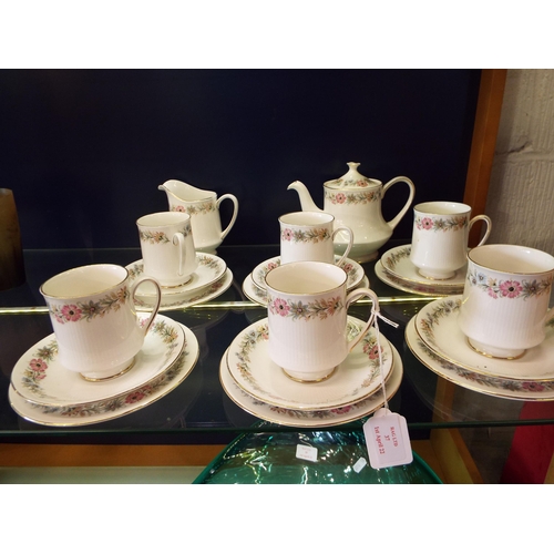 37 - A Paragon 'Belinda' tea-set comprising cups, saucers, side plates and milk jug