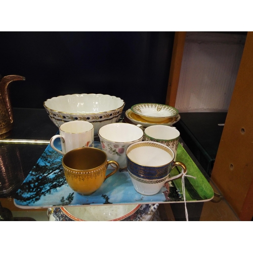 106 - A mixed selection of assorted cabinet cups and saucers to include Royal Worcester, Minton, Royal Dou... 