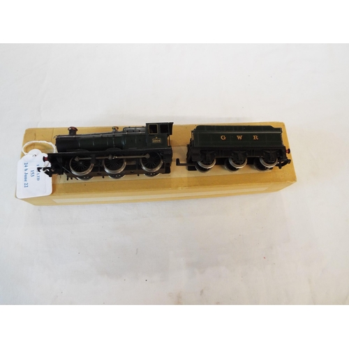 153 - A Mainline OO gauge GWR Collett goods locomotive 3205 and tender in green livery