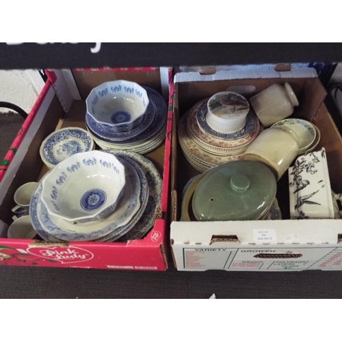 234 - Two boxes of mixed china to include plates, cups, bowls etc