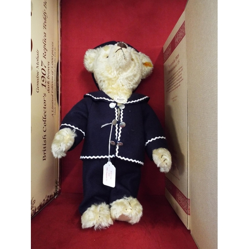 232 - A Limited Edition Steiff '1907 Classic Teddy Bear wearing a sailor suit blond mohair hand stitched n... 