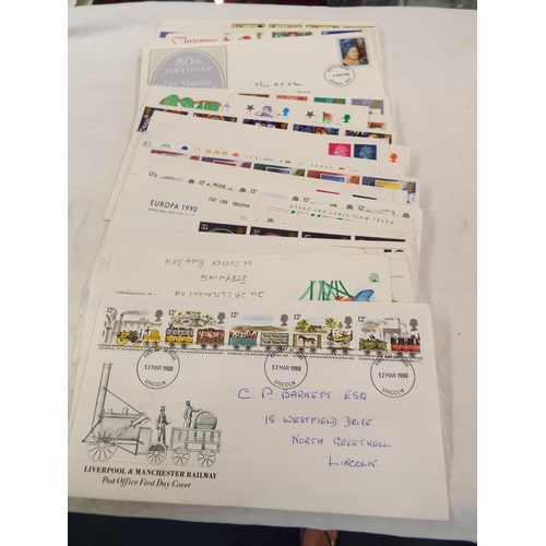 80 - A selection of approx thirty 1st Day Covers to include 'Liverpool and Manchester Railway', 'Sport', ... 