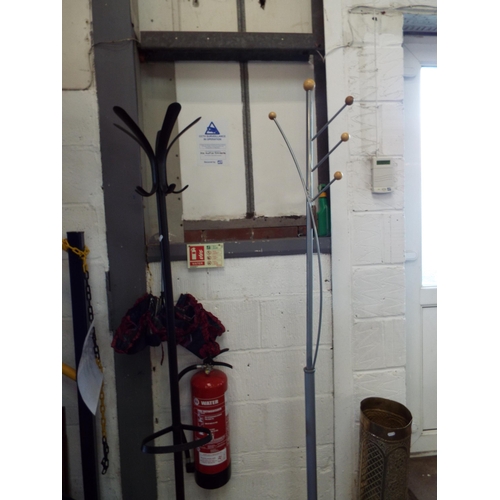 456 - Two metal coat/hat stands