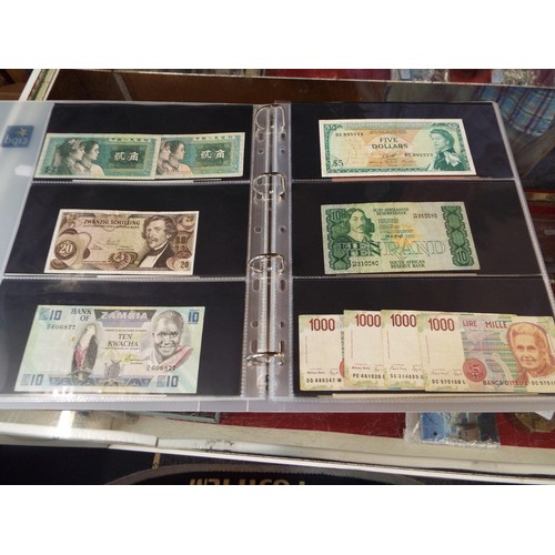 101 - An album housing approx seventy one foreign bank notes to include 'Republica Argentina', 'Banque Du ... 