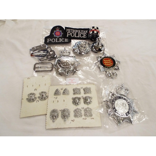 103 - A mixed selection of assorted police badges to include 'Essex Police', 'Metropolitan Police' etc