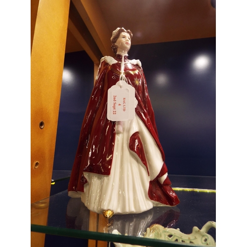 4 - A Royal Worcester figurine in celebration of the Queen's 80th birthday 2006