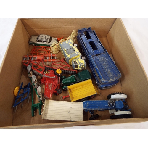 57 - A selection of Corgi, Dinky and Matchbox die-cast motor vehicles, play worn