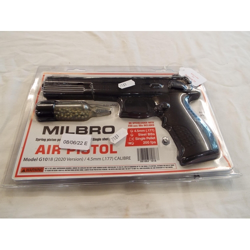 77 - An as new Milbro .177 air pistol