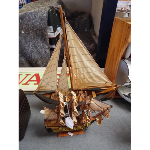 214 - Two wooden sailing boats