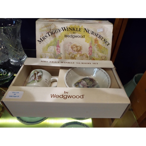 44 - A boxed 'Mrs Tiggy Winkle' nursery set