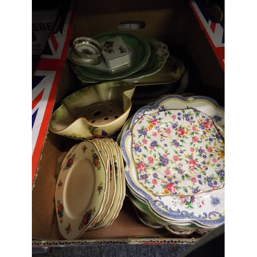 308 - A mixed selection of china plates etc