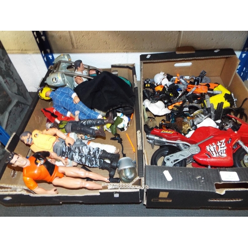 340 - A large selection of assorted Action Man figurines and accessories in two boxes