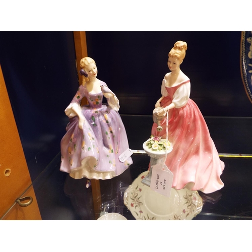 17 - Two Royal Doulton figurines 'Alexandra' HN 3292 and 'Nicola', HN 2839 (chip to shoe)