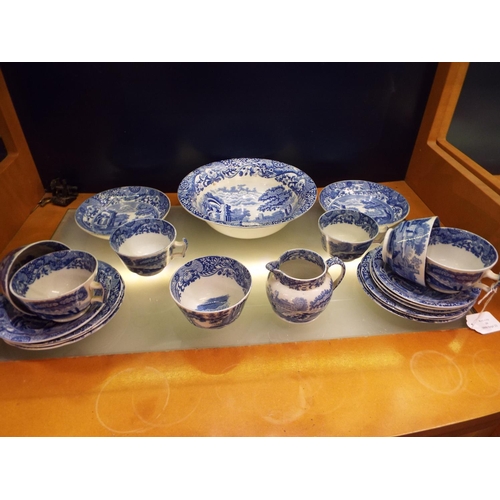 20 - A selection of blue and white Copeland Spode Italian china