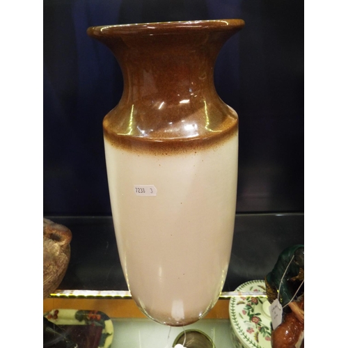 56 - A West German vase in brown and cream colourway