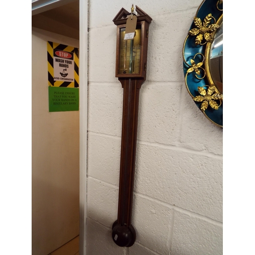 315 - A mahogany cased stick barometer