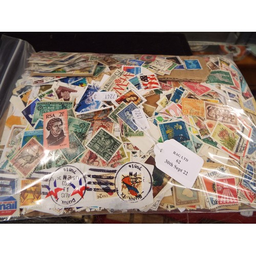 62 - A bag of assorted stamps of the World