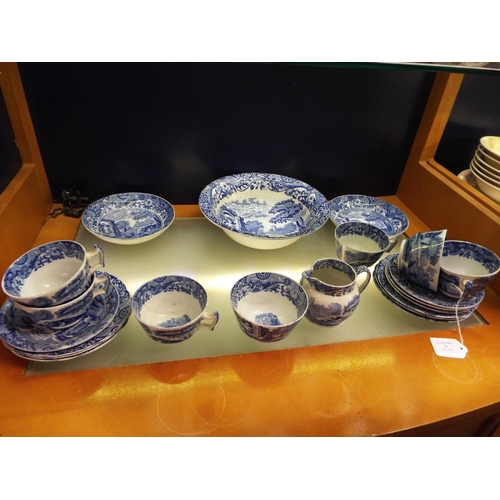 18 - A selection of Copeland Spode Italian blue and white china