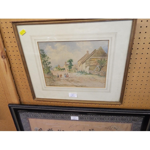 360 - An Ernest Henry Griset 1844-1907 watercolour a countryside scene Horvaault Belgium signed lower left... 