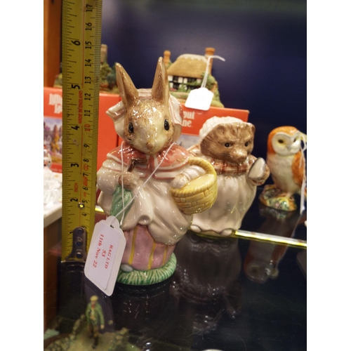 53 - Two Royal Albert Beatrix Potter figures 'Mrs Tiggy Winkle' and 'Mrs Rabbit'