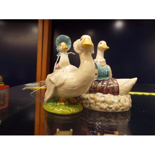 46 - Four Beswick Beatrix Potter figurines to include 'Rebeccah Puddle-Duck', 'Mr Drake Puddle-Duck', 'Je... 