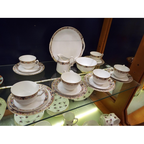 78 - A Noritake six piece tea-set to include cake plate, sandwich plates, cups, saucers, sugar bowl and c... 