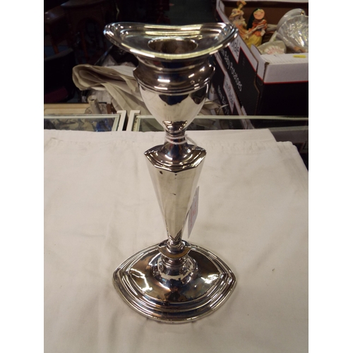 182 - A Birmingham silver candlestick (loaded)