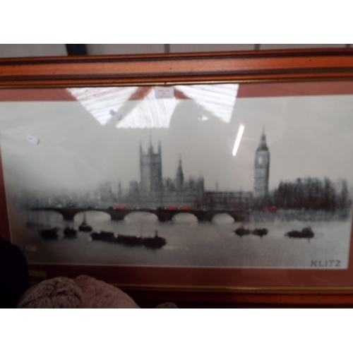 465 - A Klitz print of Westminster and Big Ben